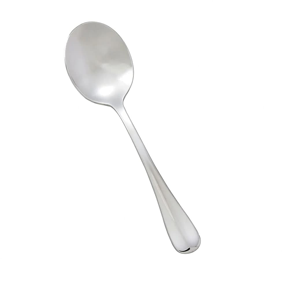 Winco 0034-04 7" Bouillon Spoon with 18/8 Stainless Grade, Stanford Pattern