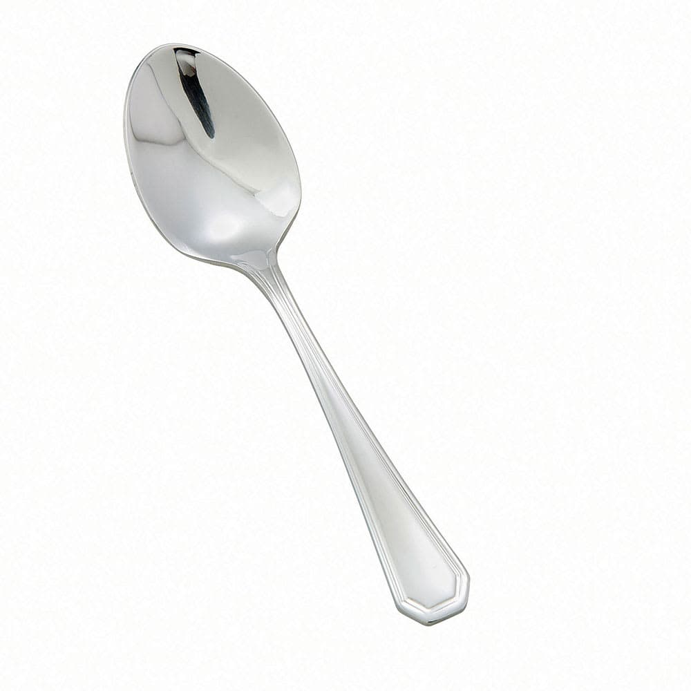 Winco 0035-09 4 3/8" Demitasse Spoon with 18/8 Stainless Grade, Victoria Pattern