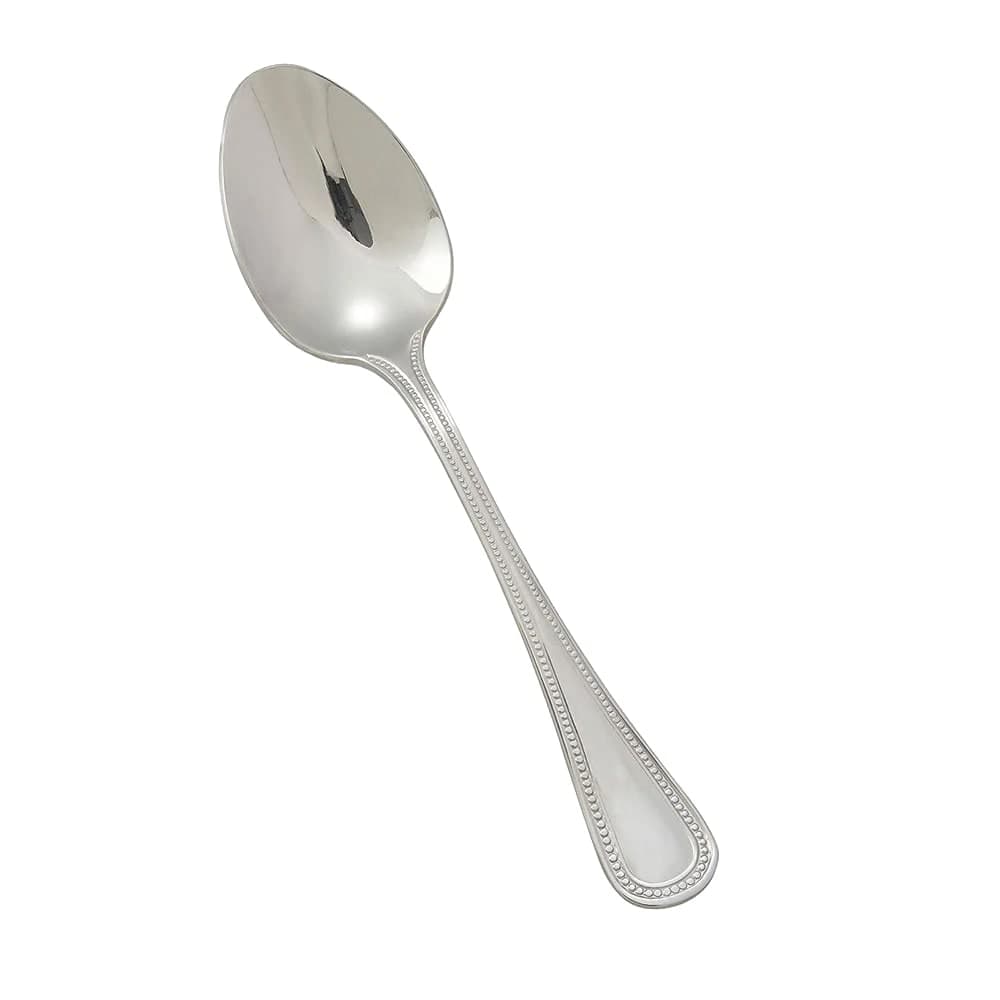 Winco 0036-03 7 1/4" Dinner Spoon with 18/8 Stainless Grade, Deluxe Pearl Pattern