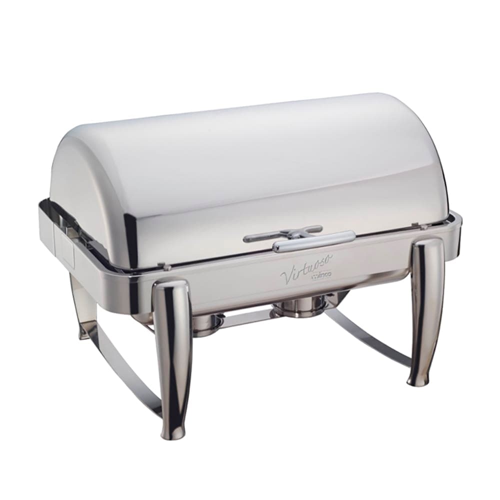 Winco 101B Full Size Chafer w/ Roll-top Lid & Chafing Fuel Heat