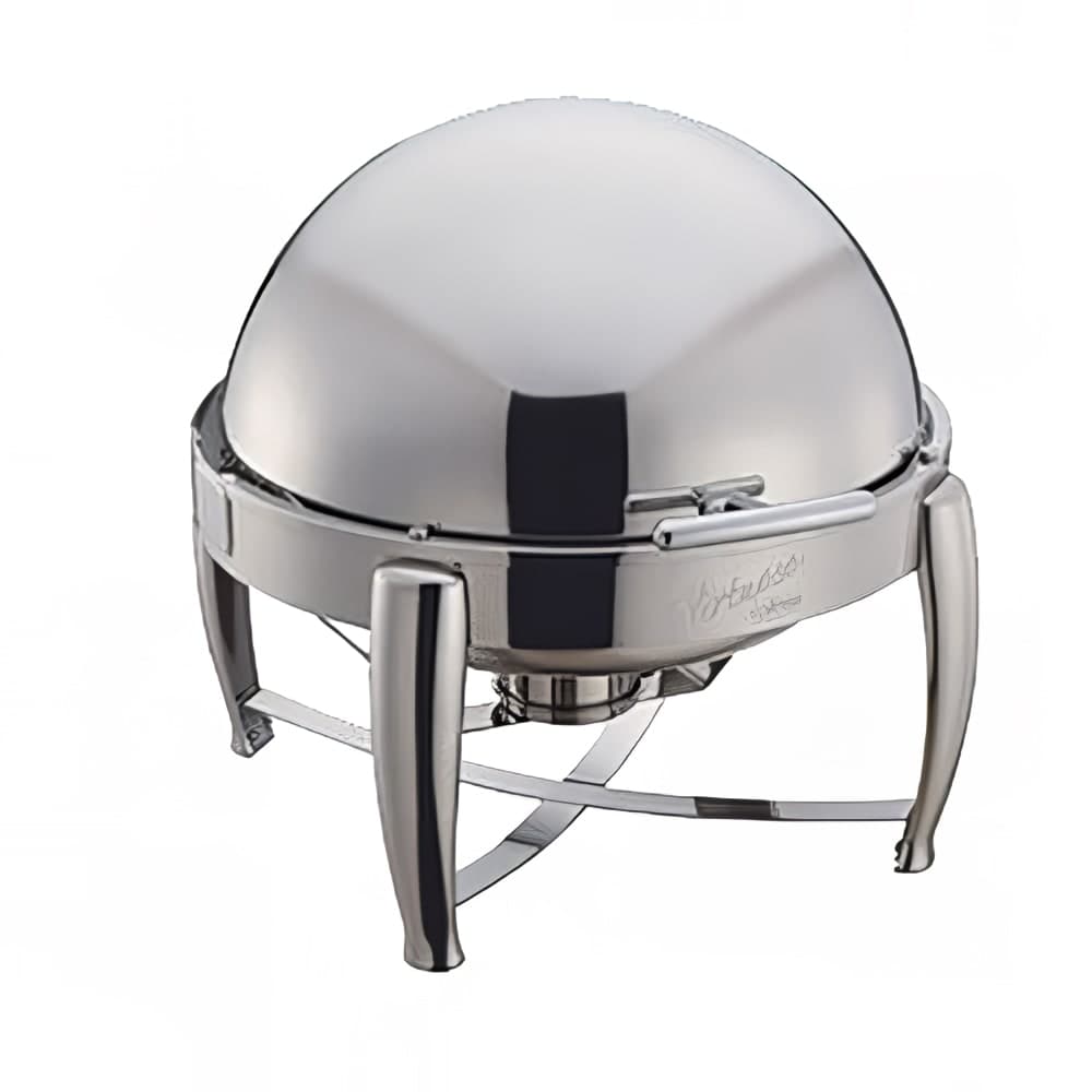 Winco 103B Round Chafer w/ Roll-Top Lid & Chafing Fuel Heat