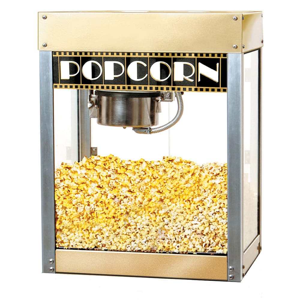 Winco 11068 Countertop Electric Popcorn Machine w/ 6 oz Kettle - Cinema Décor, 120v