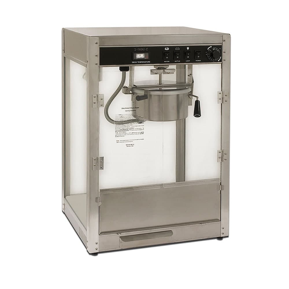 Winco 11087 Countertop Electric Popcorn Machine w/ 8 oz Kettle - Stainless Steel, 120v