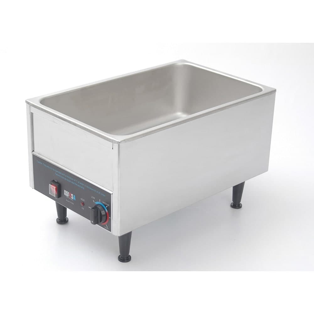 Winco 51096 Countertop Food Warmer - Wet w/ (1) Full Size Pan Well, 120v