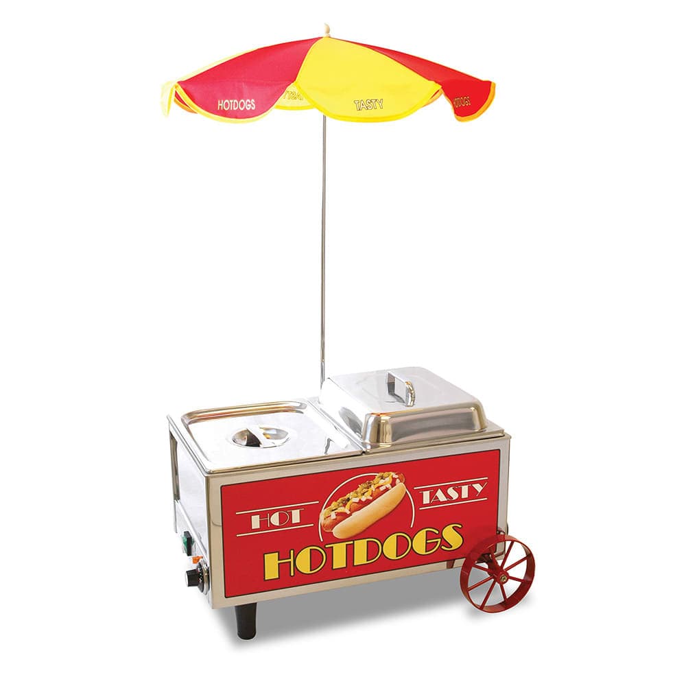 Winco 60072 Countertop Mini Hot Dog Cart w/ (60) Hot Dog & (30) Bun Capacity, 120v