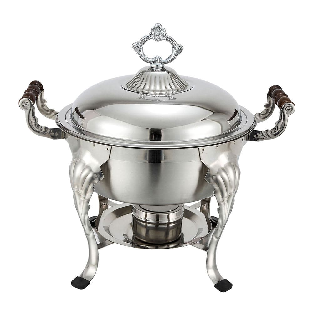 Winco 708 Round Chafer w/ Lift-off Lid & Chafing Fuel Heat