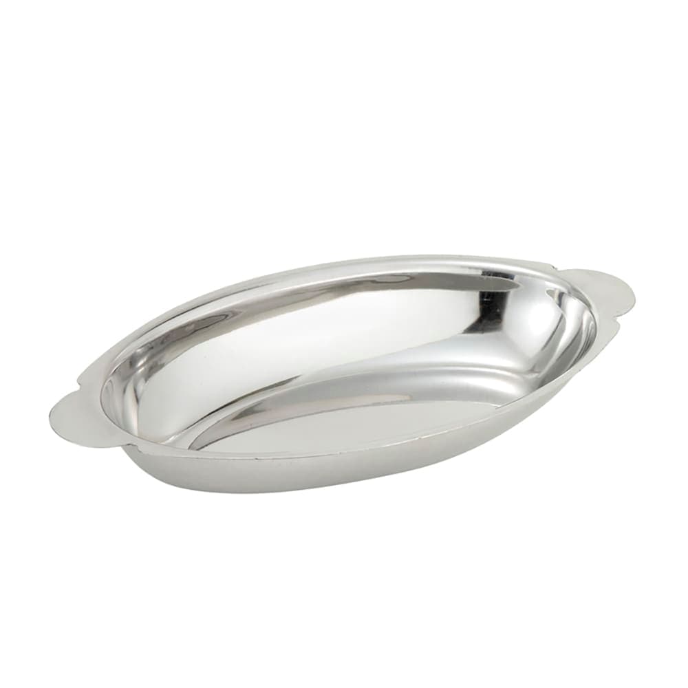Winco ADO-8 8 oz. Oval, Stainless Rarebit