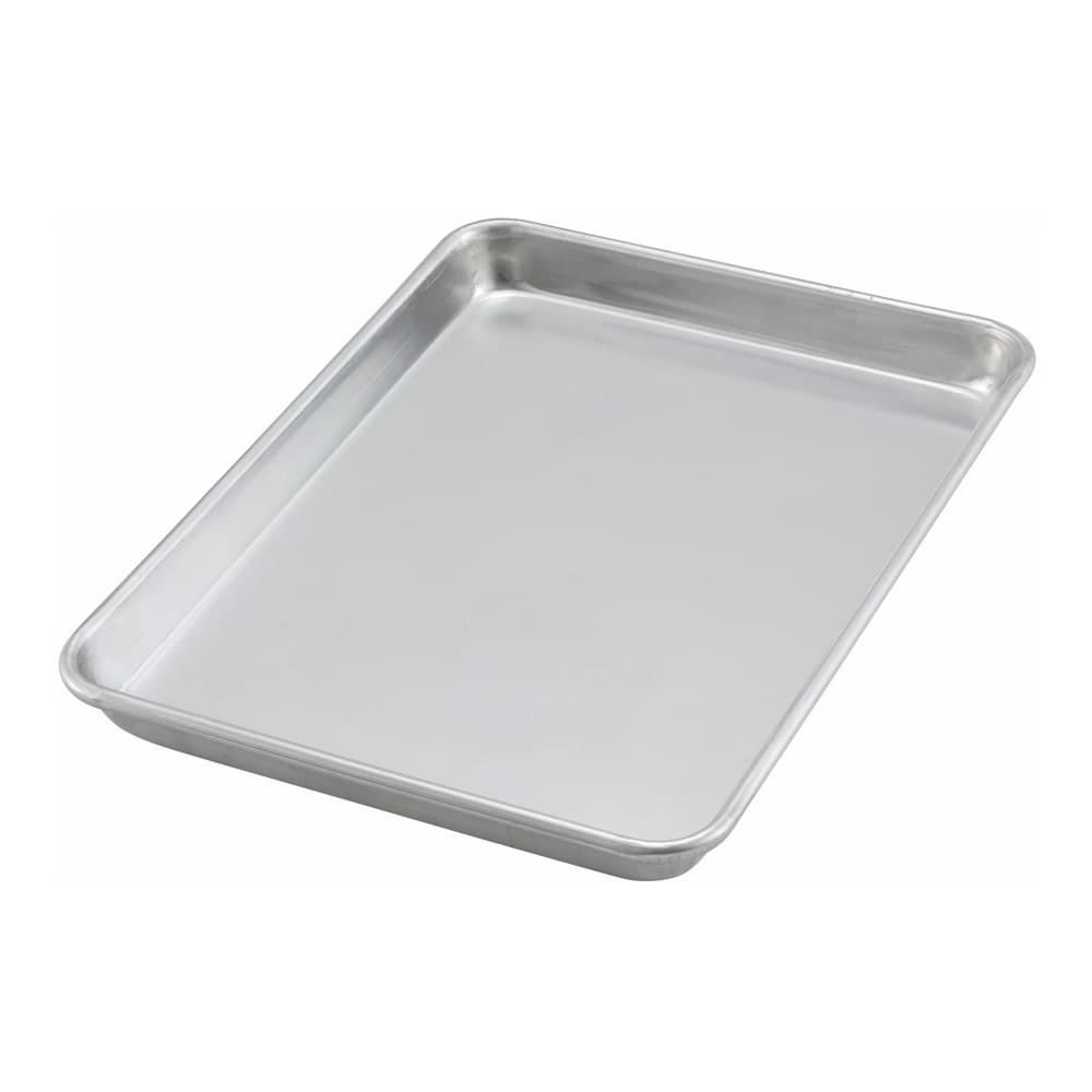 Winco ALXP-1204 1/4 Quarter Size Bun / Sheet Pan - 13" x 9 1/2", 16 gauge Aluminum