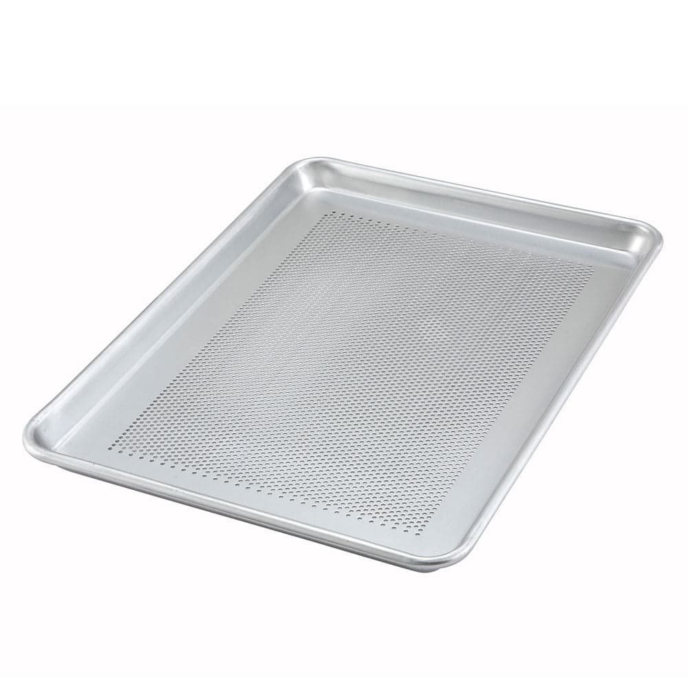Winco ALXP-1318P 1/2 Half Size Bun / Sheet Pan - 18" x 13", 18 gauge Aluminum, Perforated