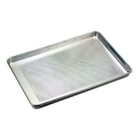 Winco ALXP-1318P 1/2 Half Size Bun / Sheet Pan - 18" x 13", 18 gauge Aluminum, Perforated thumbnail 2
