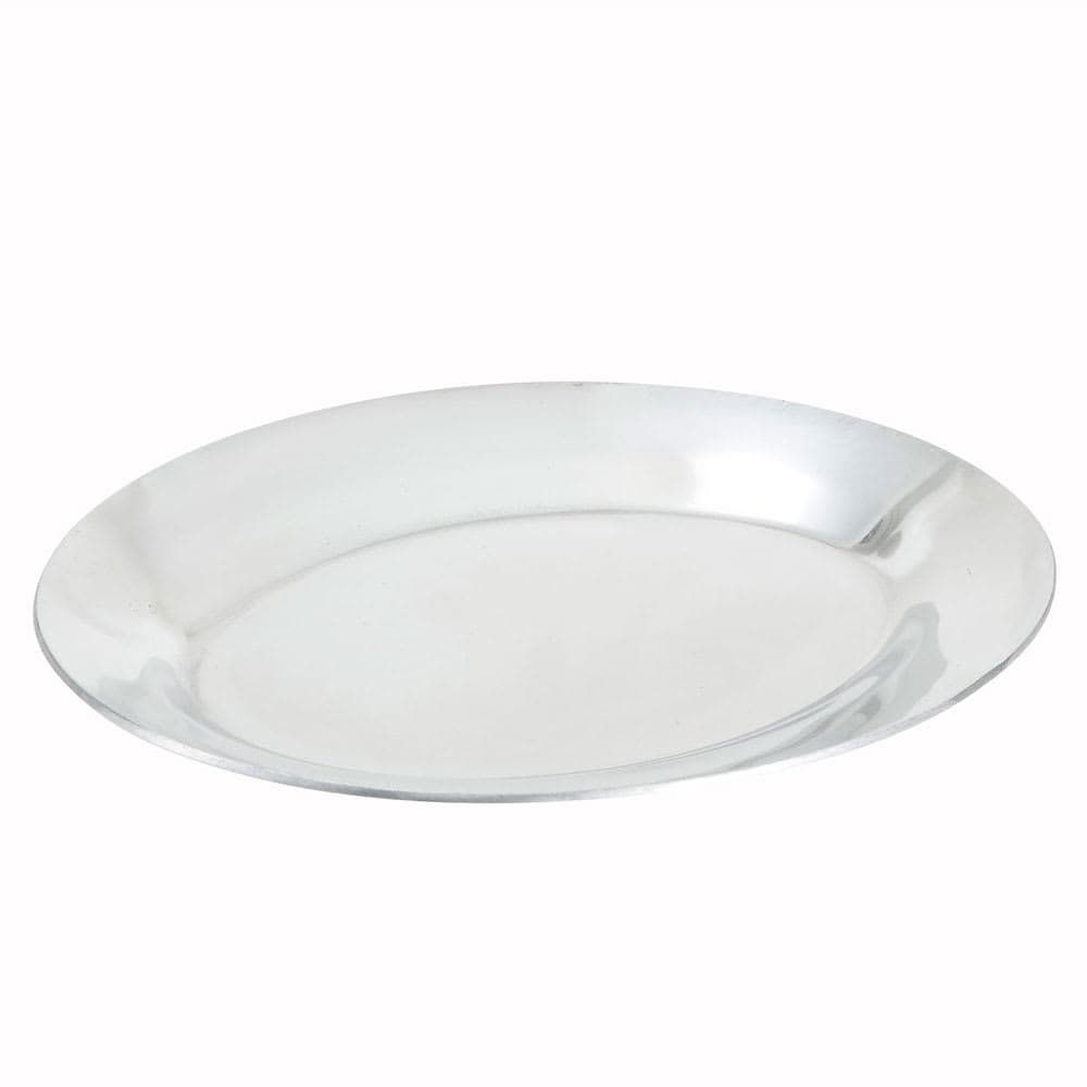 Winco APL-12 12" Oval Sizzling Platter, Aluminum