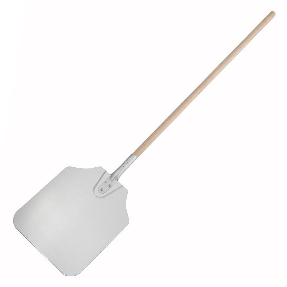 Winco APP-52 52" Pizza Peel w/ 14" x 12" Aluminum Blade, Wood Handle