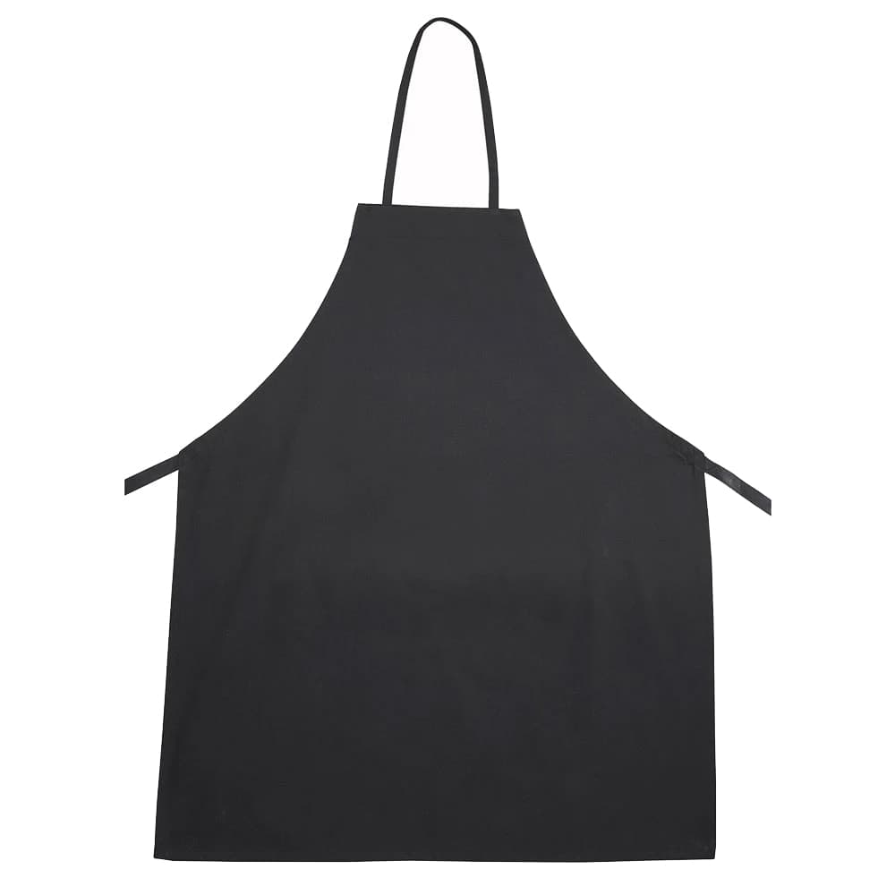 Winco BA-3226BK Bib Apron, Cotton & Polyester, Black