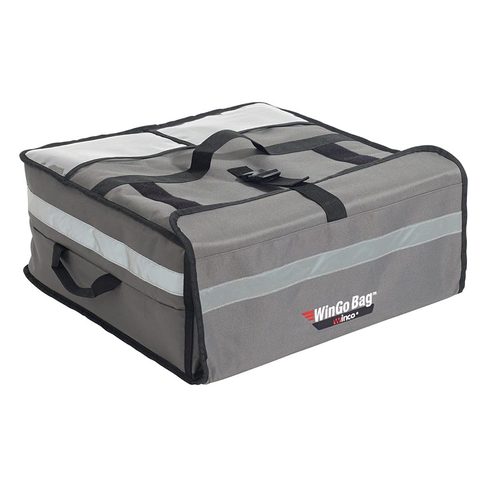 Winco BGPZ-1909 WinGo Bag™ Pizza Delivery Bag - 19" x 19" x 9"H, Polyester, Gray
