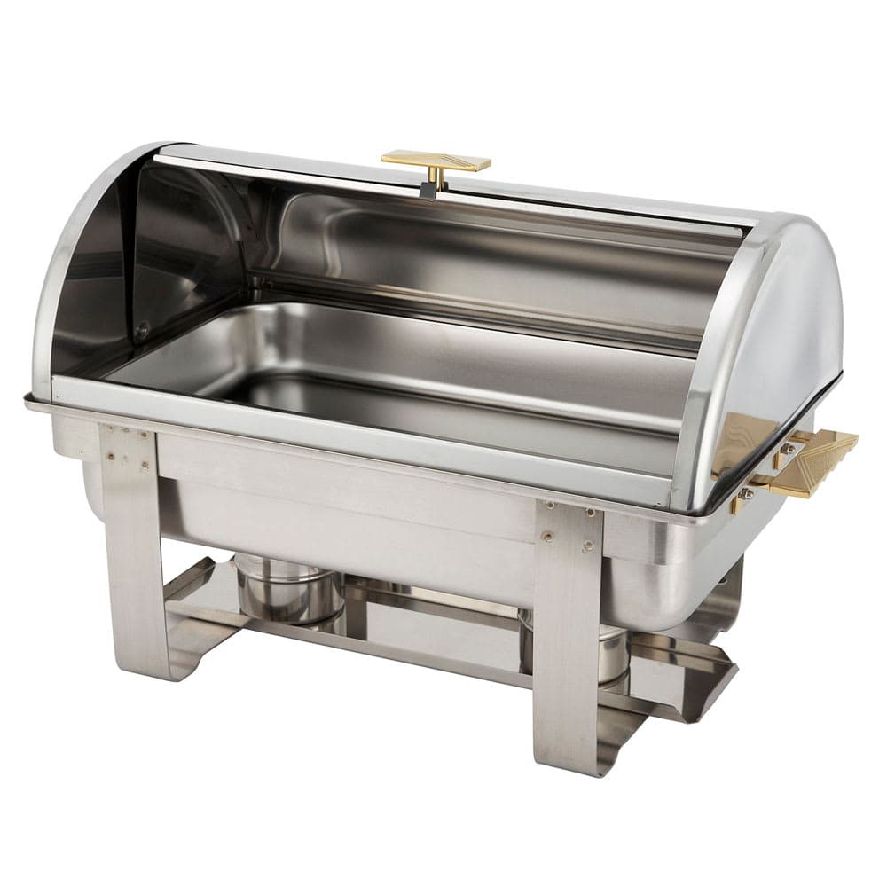 Winco C-5080 Full Size Chafer w/ Roll-top Lid & Chafing Fuel Heat