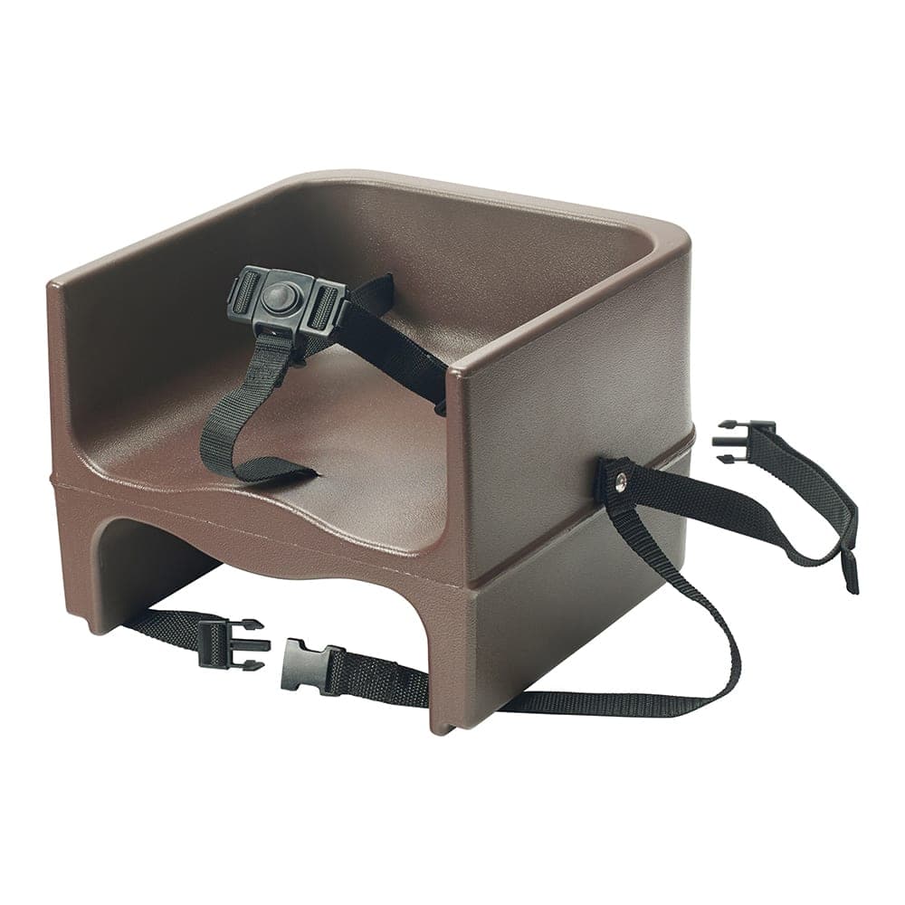 Winco CHB-1P Single Height Booster Seat w/ Safety Strap - Plastic, Brown