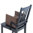 Winco CHB-1P Single Height Booster Seat w/ Safety Strap - Plastic, Brown thumbnail 3