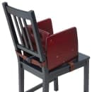 Winco CHB-703 Single Height Booster Seat w/ Waist & Chair Strap - Wood, Mahogany thumbnail 3