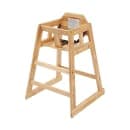 Winco CHH-101 29 3/4" Stackable Wood High Chair w/ Waist Strap, Natural thumbnail 2