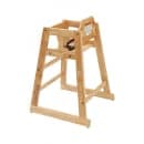 Winco CHH-101 29 3/4" Stackable Wood High Chair w/ Waist Strap, Natural thumbnail 3