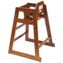 Winco CHH-104A 29 3/4" Stackable Wood High Chair w/ Waist Strap, Walnut thumbnail 2