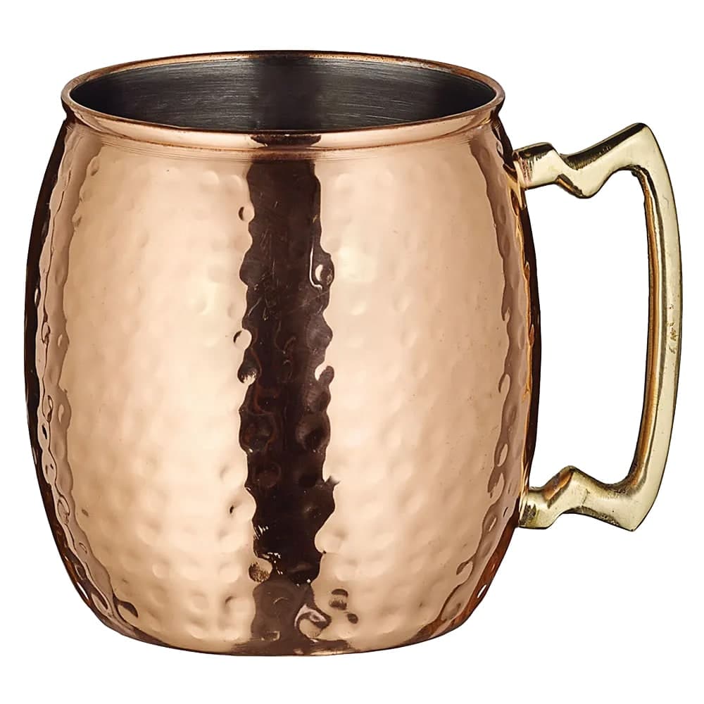 Winco CMM-20H 20 oz Moscow Mule Mug - Hammered, Copper