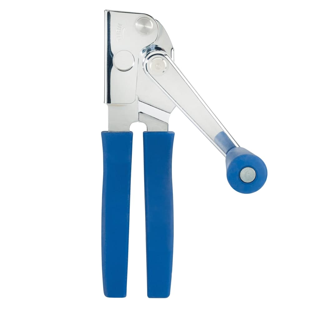 Winco CO-902 8 3/4" Chrome Plated Manual Can Opener w/ Large Crank Handle