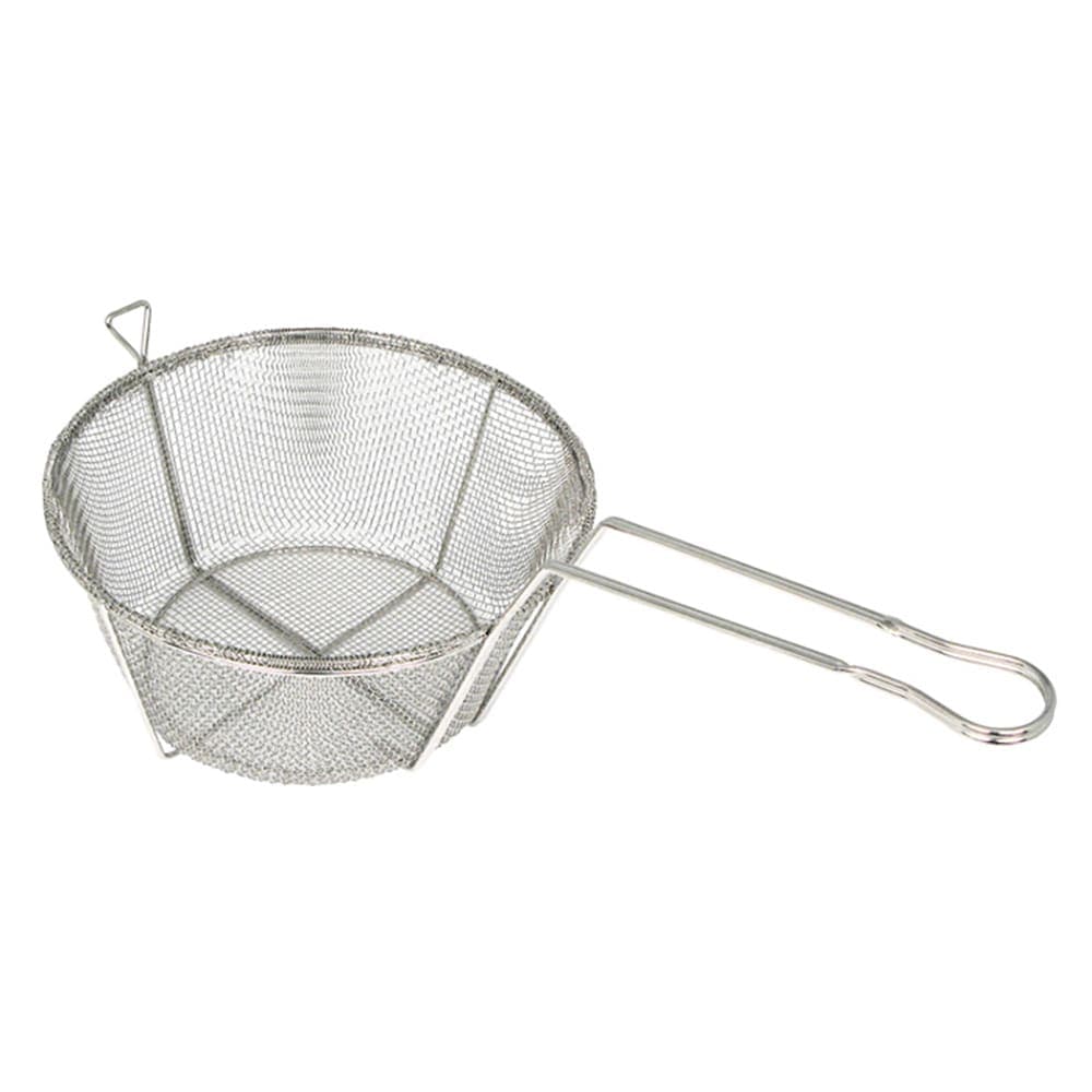 Winco FBRS-8 Fryer Basket w/ Uncoated Handle, 8 1/2" x 8 1/2" x 4 1/4"