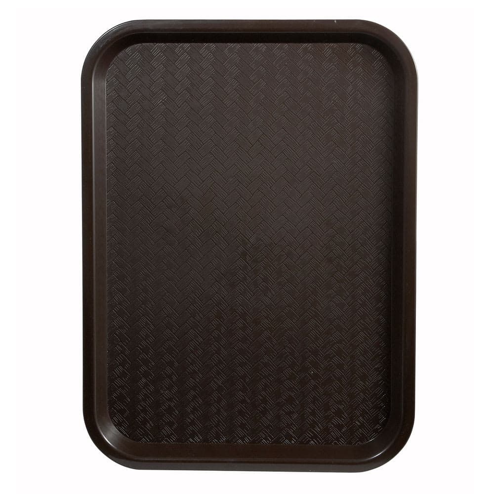 Winco FFT-1014B Plastic Fast Food Tray - 14"L x 10"W, Brown
