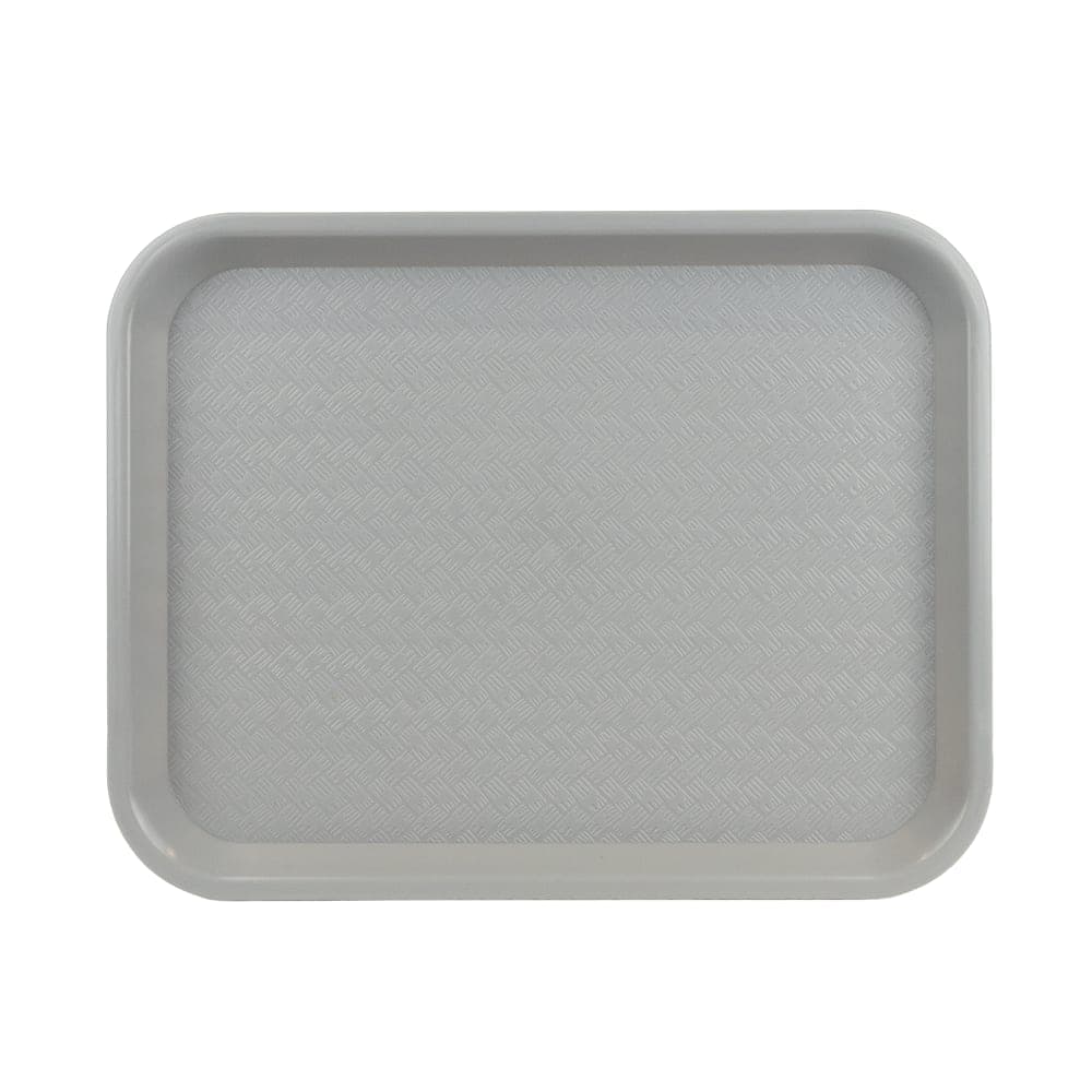 Winco FFT-1014E Plastic Fast Food Tray - 14"L x 10"W, Gray