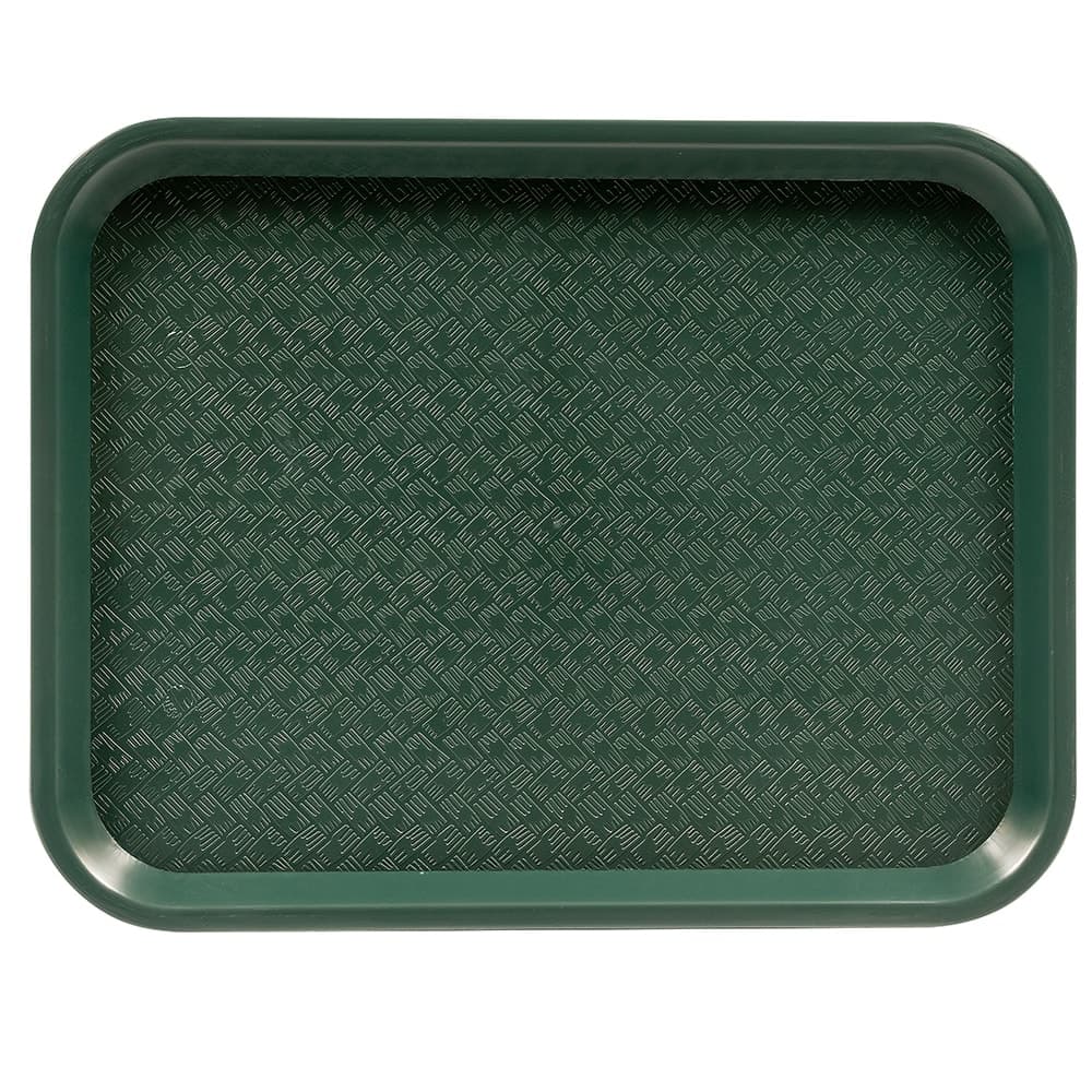 Winco FFT-1014G Plastic Fast Food Tray - 14"L x 10"W, Green