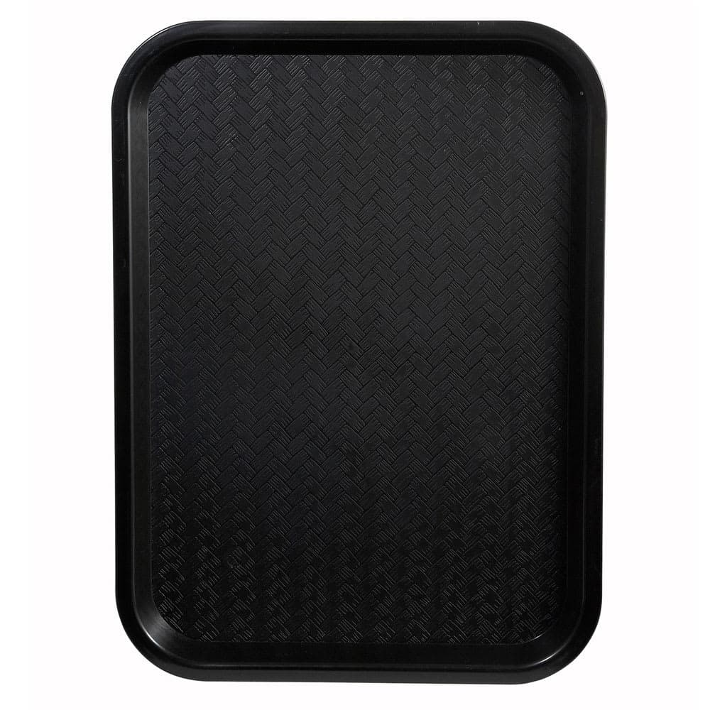 Winco FFT-1014K Plastic Fast Food Tray - 14"L x 10"W, Black