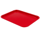 Winco FFT-1014R Plastic Fast Food Tray - 14"L x 10"W, Red thumbnail 3