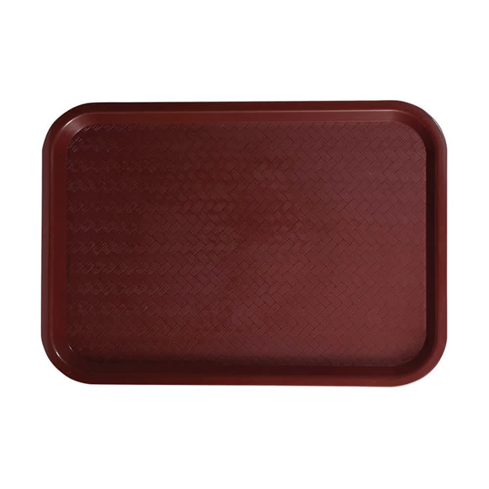 Winco FFT-1014U Plastic Fast Food Tray - 14"L x 10"W, Burgundy