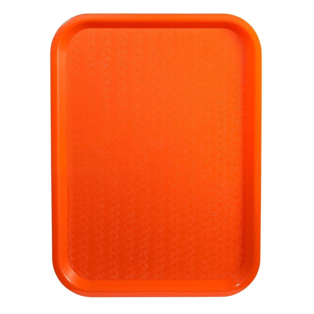 Winco FFT-1216O Plastic Fast Food Tray - 16"L x 12"W, Orange