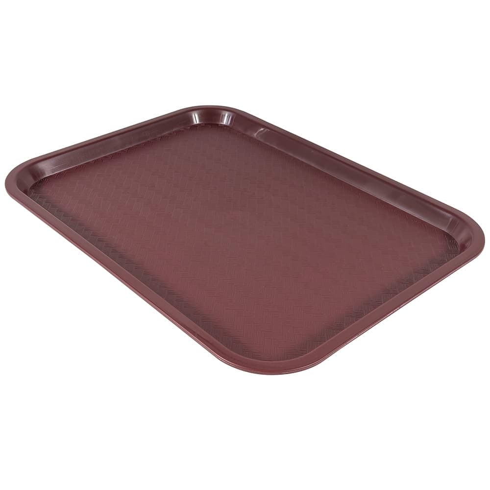 Winco FFT-1216U Plastic Fast Food Tray - 16"L x 12"W, Burgundy