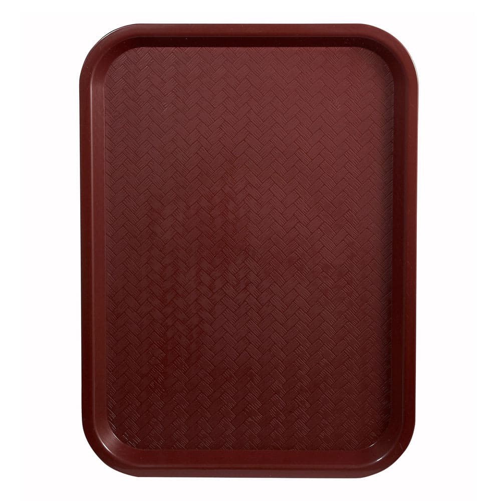 Winco FFT-1418U Plastic Fast Food Tray - 18"L x 14"W, Burgundy