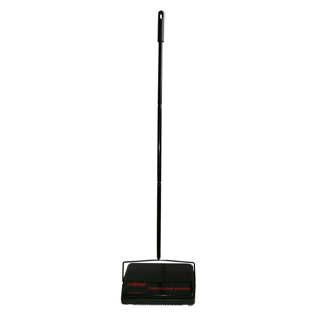 Winco FSW-11 Rotary Carpet Sweeper w/ Steel Handle & Natural Bristles, 3 1/2 x 4 x 8"