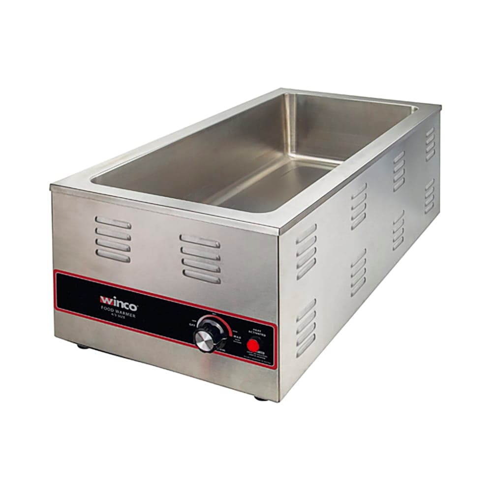 Winco FW-L600 Countertop Food Warmer - Wet w/ (4) 1/3 Pan Wells, 120v