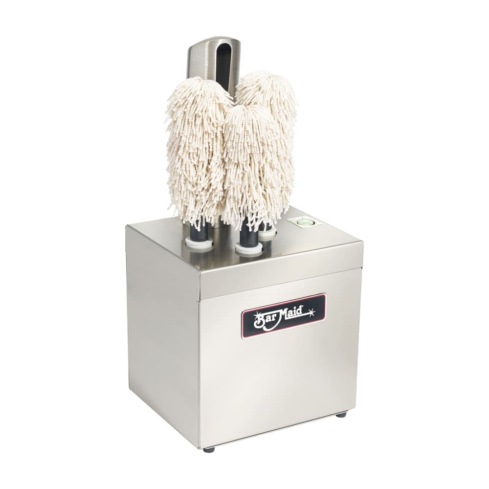 Winco GP-3MINI-CE 3 Brush Stemware Dryer/Polisher - (290) Glasses/hr, Silver, 220-240v