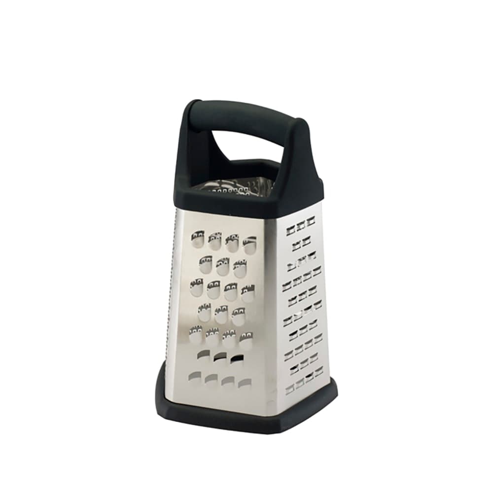 Winco GT-401 5 Sided Box Grater - 5" x 5" x 8", Stainless Steel
