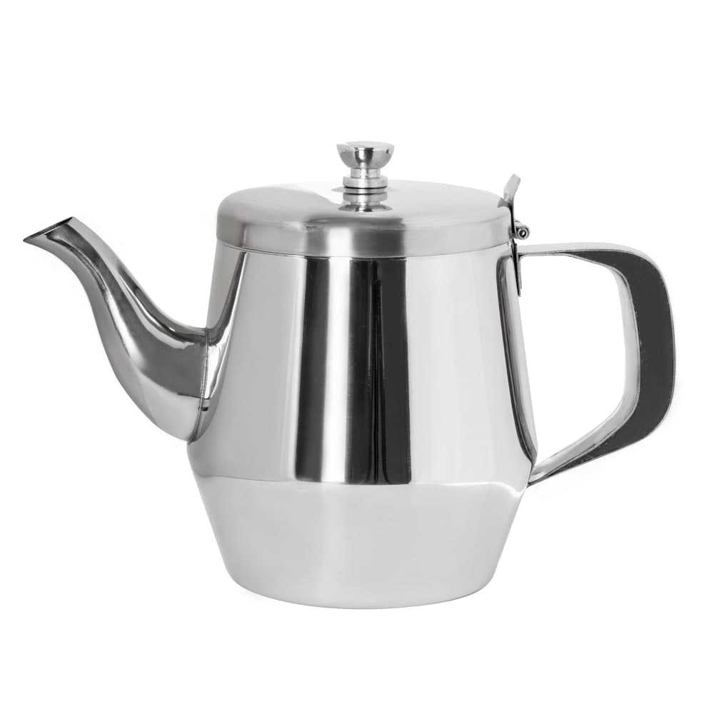 Winco JB2932 32 oz Teapot w/ Gooseneck - Stainless Steel, Mirror Finish