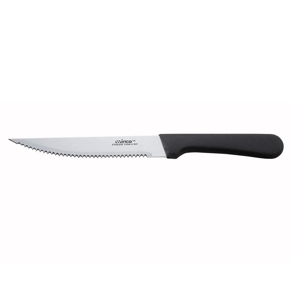 Winco K-60P Pointed Tip Steak Knife w/ 5" Blade & Plastic Handle