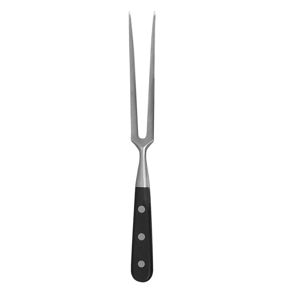 Winco KFP-71 7" Carving Fork, 1 Piece Full Tang, Forged Carbon Steel, POM Handle