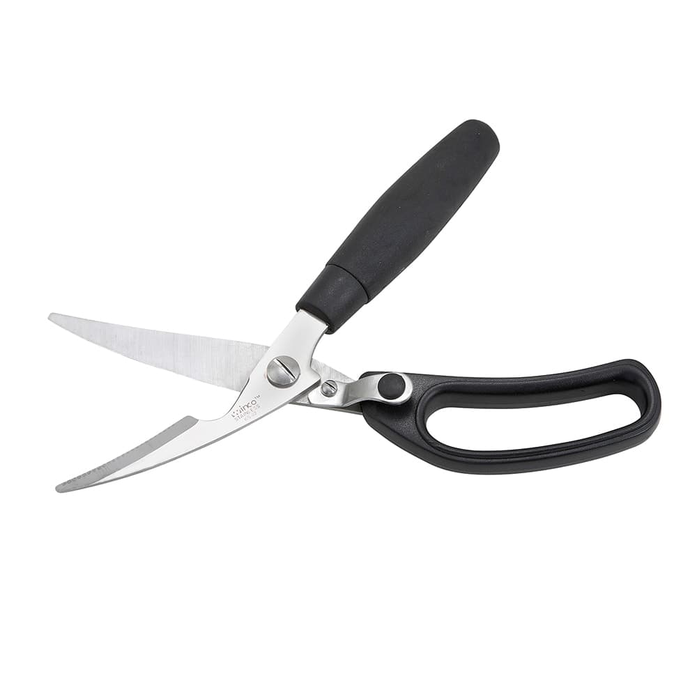 Winco KS-02 Kitchen Shears w/ Soft Handle, Individually Carded