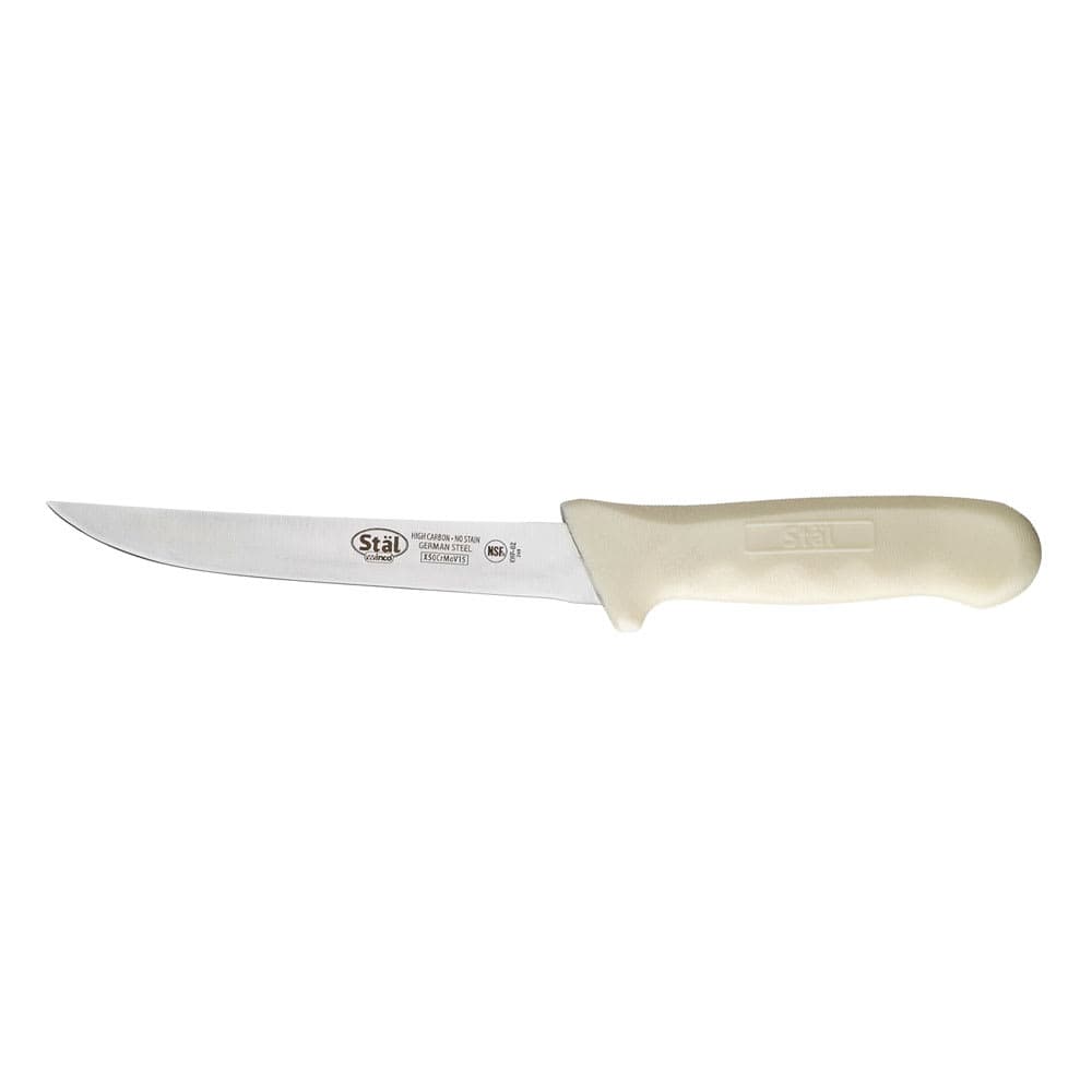 Winco KWP-62 6" Wide Boning Knife w/ Stiff Blade, High Carbon Steel