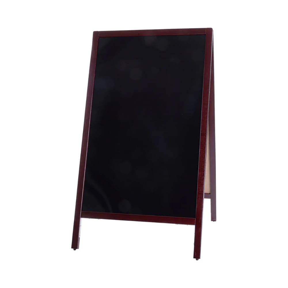 Winco MBAF-4 Sidewalk Marker Board w/ Pine Frame, (6) Markers & (1) Eraser, Mahogany