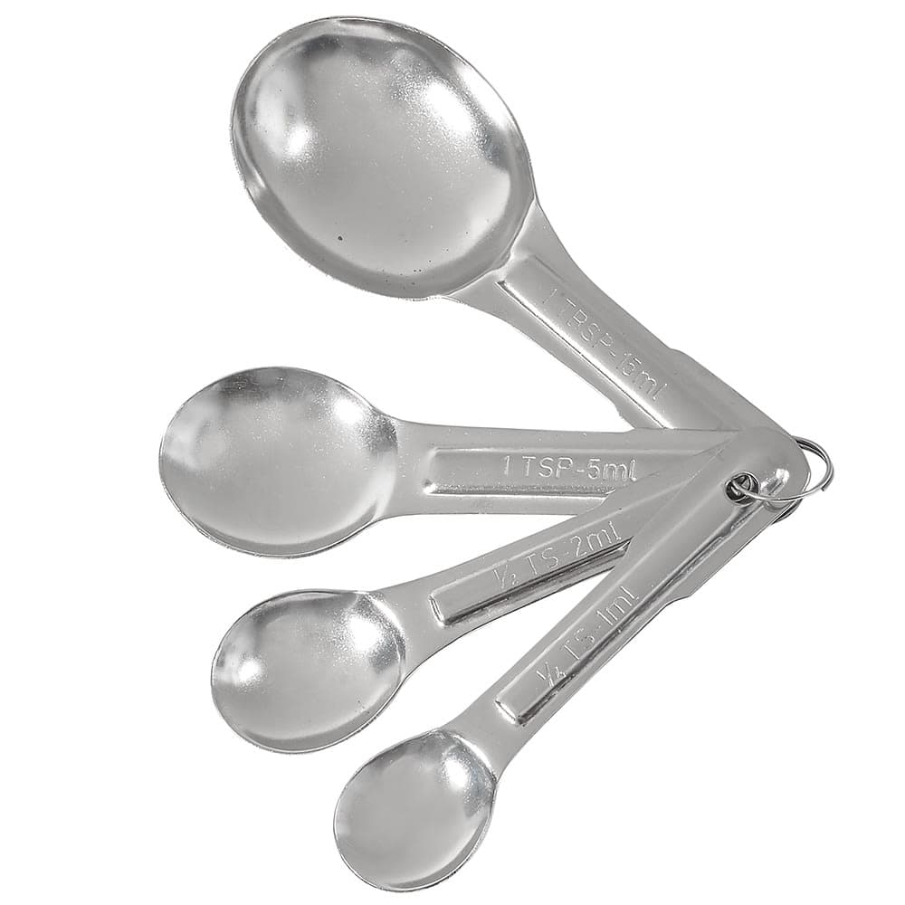 Winco MSP-4P 4 Piece Measuring Spoon Set, Stainless