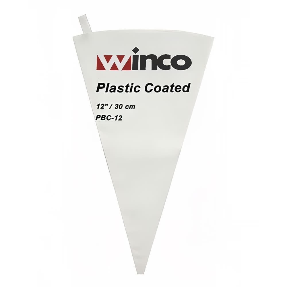 Winco PBC-12 12" Pastry Bag w/ Cotton Exterior, Plastic Coated Interior