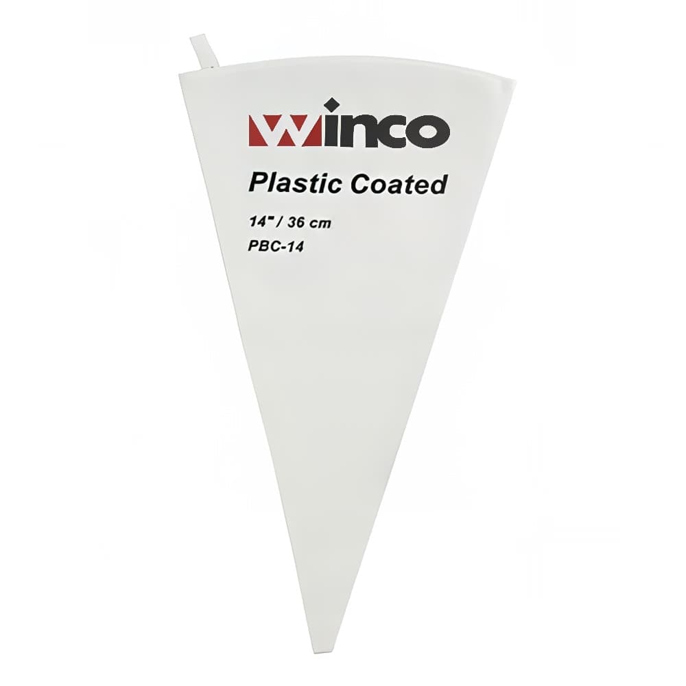 Winco PBC-14 14" Pastry Bag w/ Cotton Exterior, Plastic Coated Interior